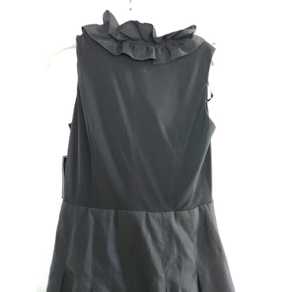 NWT Jessica Howard Evening Black A-Line Ruffle V-Neck Midi Dress size 6 - Picture 8 of 9